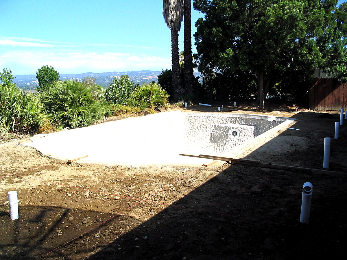 Pool under construction at Daryn Drive, West Hills